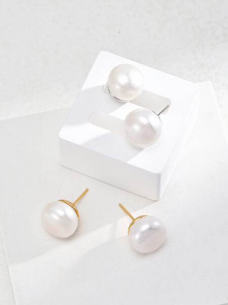 Mignon Perlenohrring handgefertigte Süßwasserperlen 6 mm
