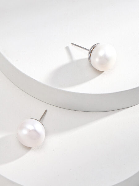 Mignon Perlenohrring handgefertigte Süßwasserperlen 6 mm